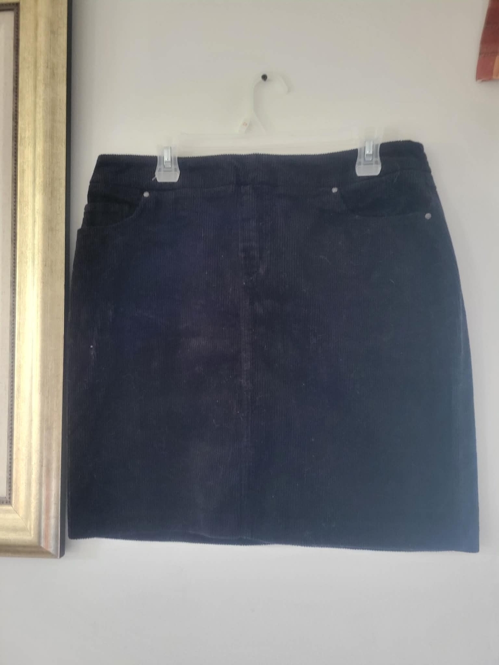Navy Corduroy Mini Skirt - Classic A-Line Women’s Skirt